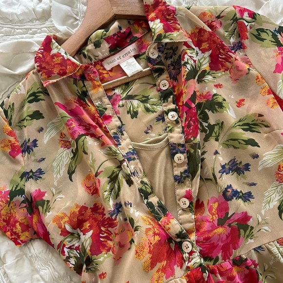 Anthropologie Floral Sheer Summer Dress - Picture 3 of 4